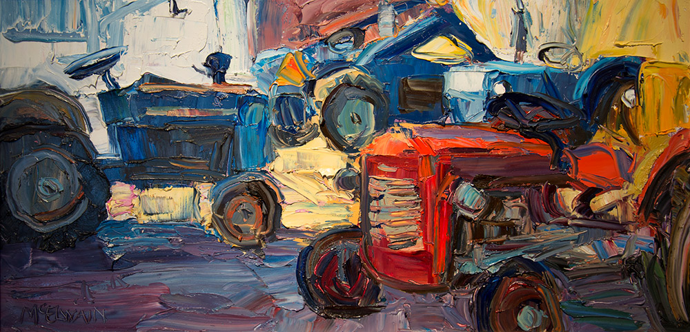 Louisa McElwain, The Yard At Sam's Tractor Repair