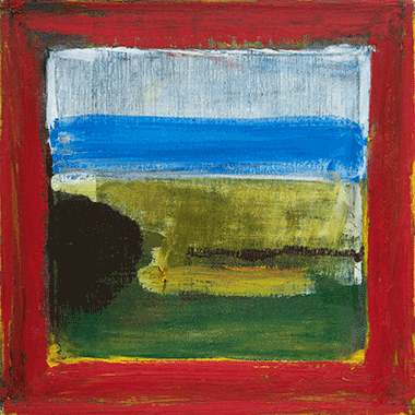 Christopher Benson, Landscape through Red Frame
