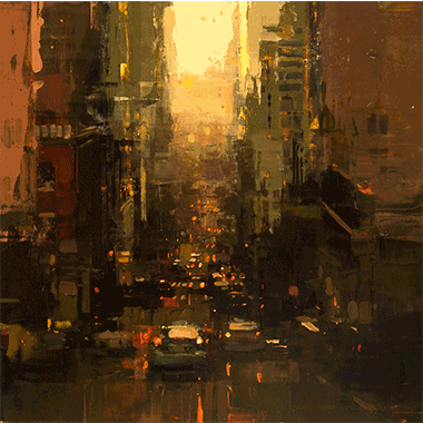 Jeremy Mann, Downtown Amber Morning